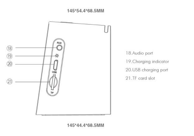 Wireless Bluetooth Speaker with Alarm Clock, Time Display, FM. Havit Brand