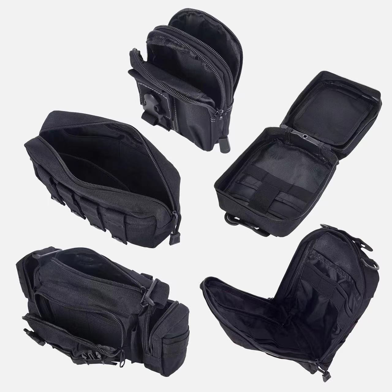 Tactical Backseat Car Organizer + 5 Molle Pouches