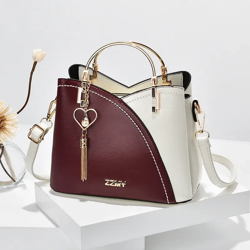 Color Block Handbag For Women
