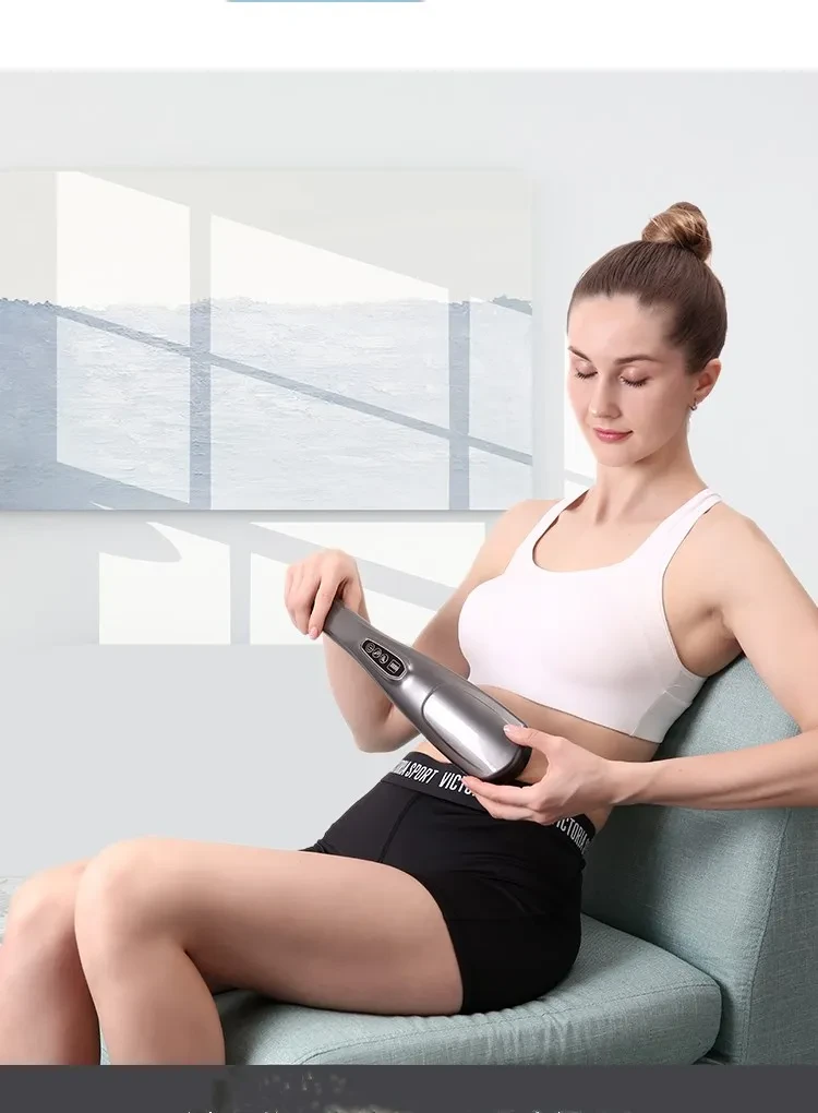 Hand-held cervical massager