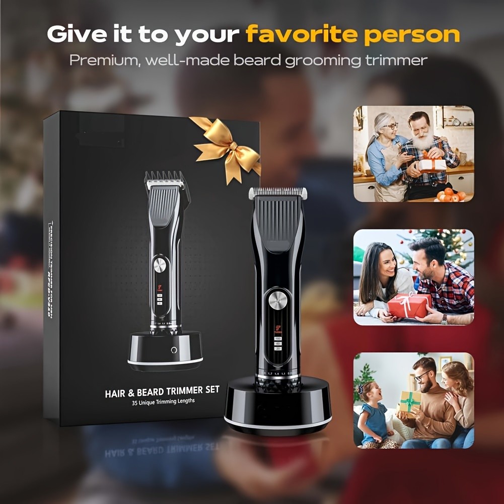 Men's Beard Trimmer Professional Adjustable Precision Trimmer, Hair Clipper, Electric Razor, Men's Beauty Set, Unique Trim Lengths, Anniversary Gifts, Birthday Gifts, Father's Day Gifts