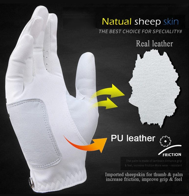 PGM GOLF GLOVES SHEEPSKIN WITH GOLF BALL MARKER