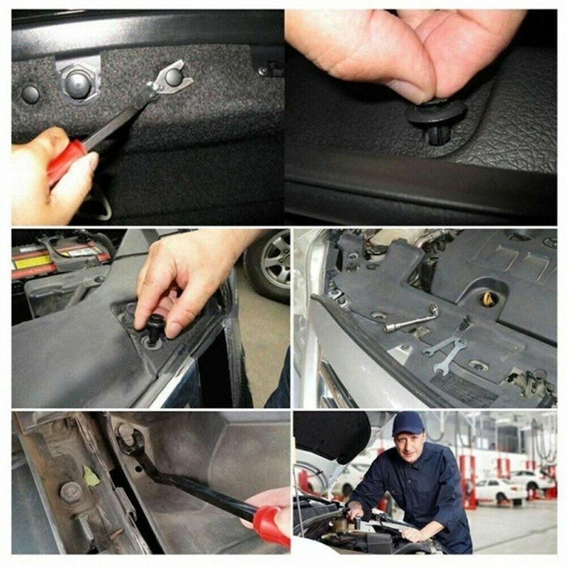 730pcs Car Body Plastic Push Pin Rivet Fasteners Clips Trim Moulding Kit