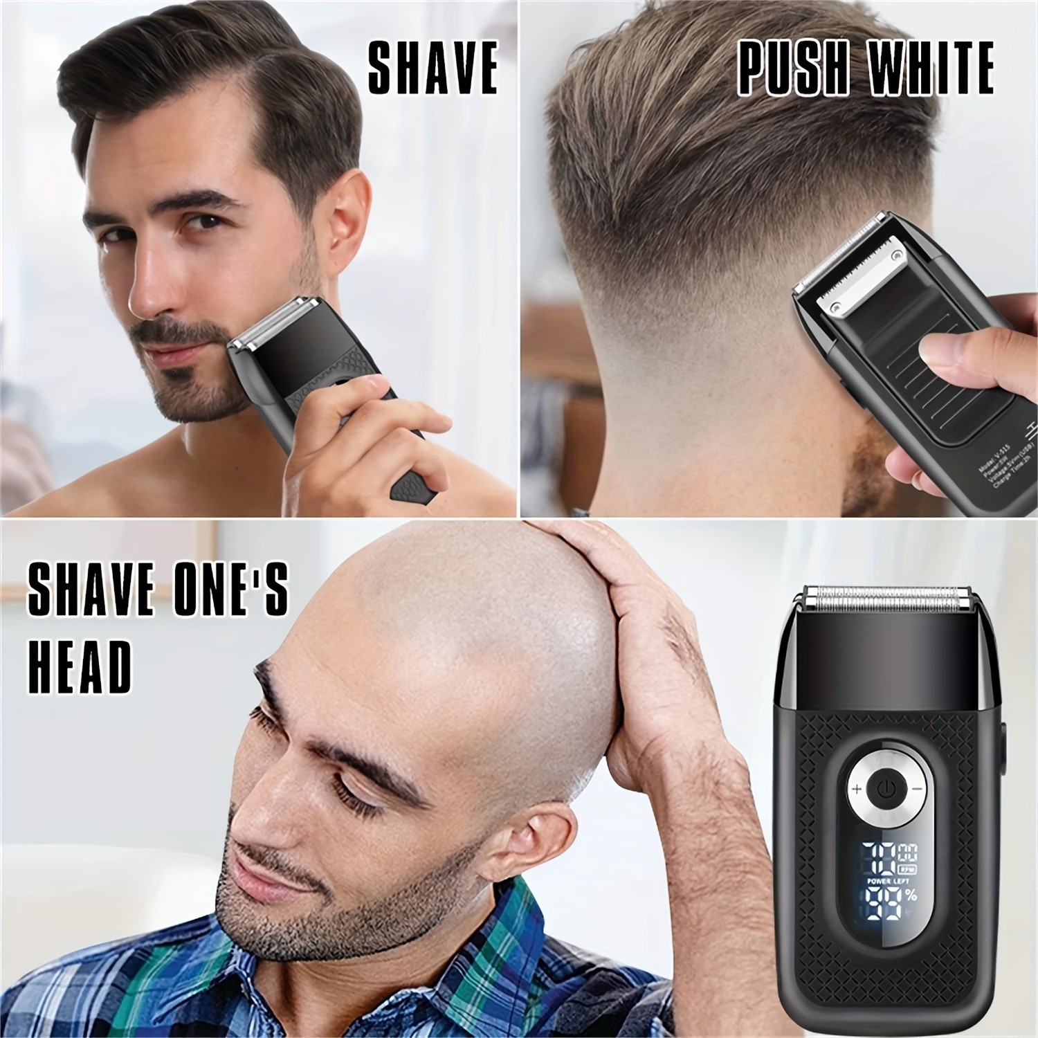 Aqwiopr Versatile 2-in-1 Shaver for Beard and Hair