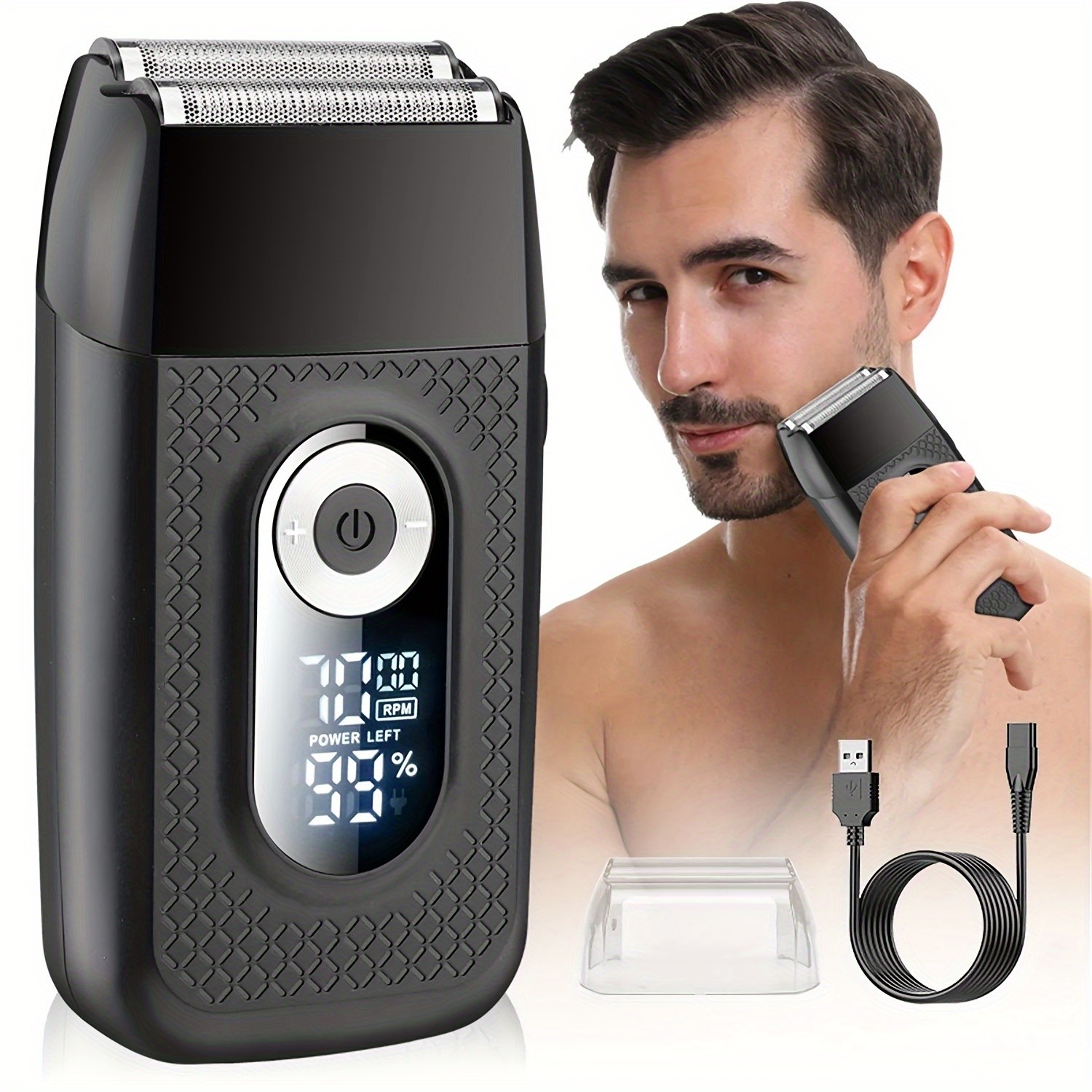 Aqwiopr Versatile 2-in-1 Shaver for Beard and Hair