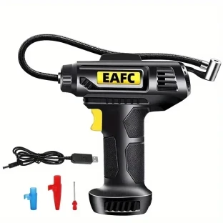 Wireless Car Tire Inflator Pump Portable Air Compressor, Air Pump For Car Motorcycle Bicycle, Tires Electric Tire Pump With Pressure Gauge Light