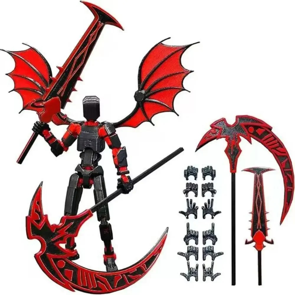 3D Printed Reaper Robot Model Multi-Jointed Movable Desktop Decoration Action Figure