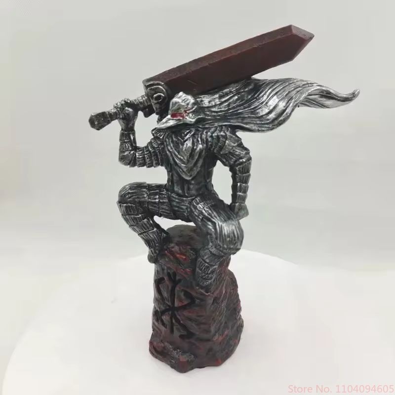 25cm Berserk Guts Action Figure Berserker Armor Black Swordsman Model