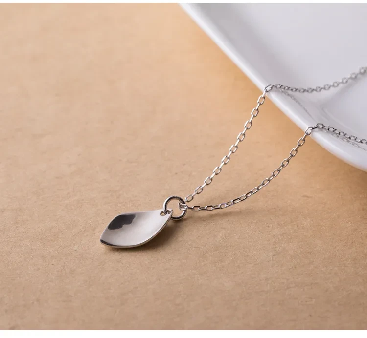 Diamond Curved Pendant Necklace