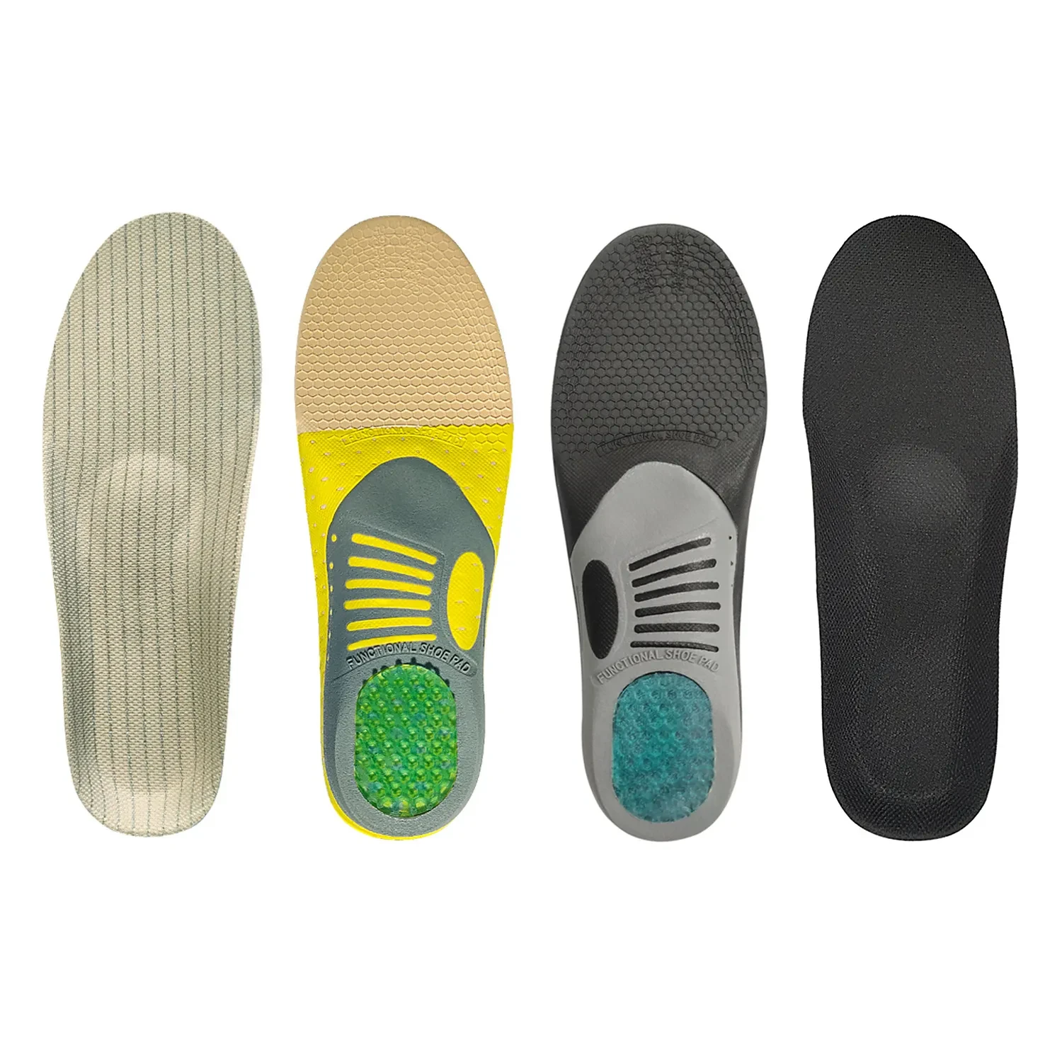 Bow Sports Men's Shock Absorber Sweat-absorbing Insole Women's Breathable Basketball Running Arch Correction Insole