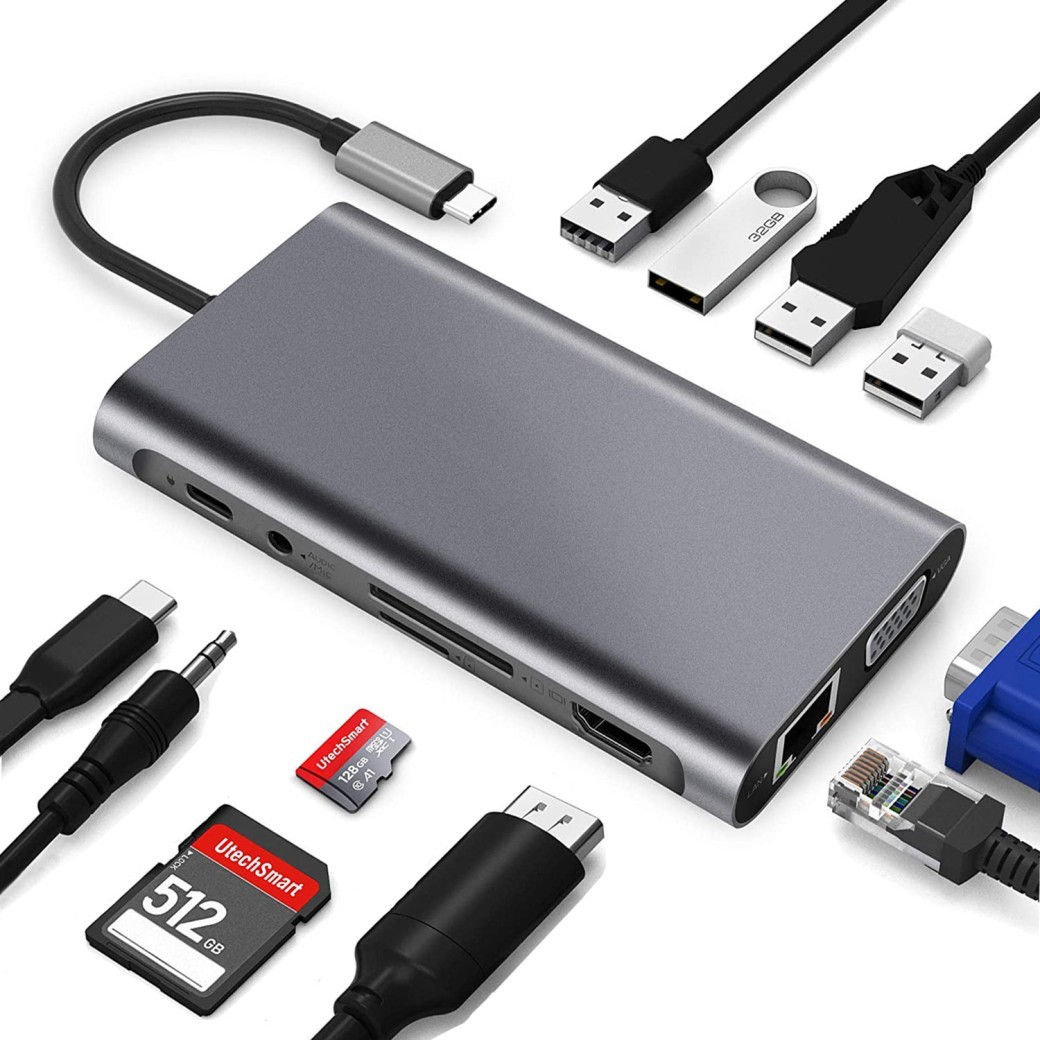 Type-c Docking Station 11-in-one With Hdmi Network Card All-in-one Converter