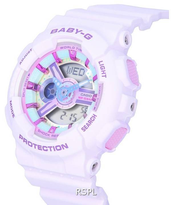 Casio Baby-G Analog Digital Pastel Meets Metallic Quartz BA-110XPM-6A BA110XPM-6 100M Womens Watch
