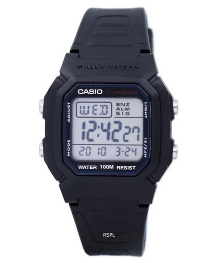 Casio Digital Classic Illuminator W-800H-1AVDF W-800H-1AV Mens Watch