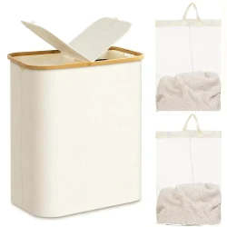 Double-layer Laundry Basket with Lid