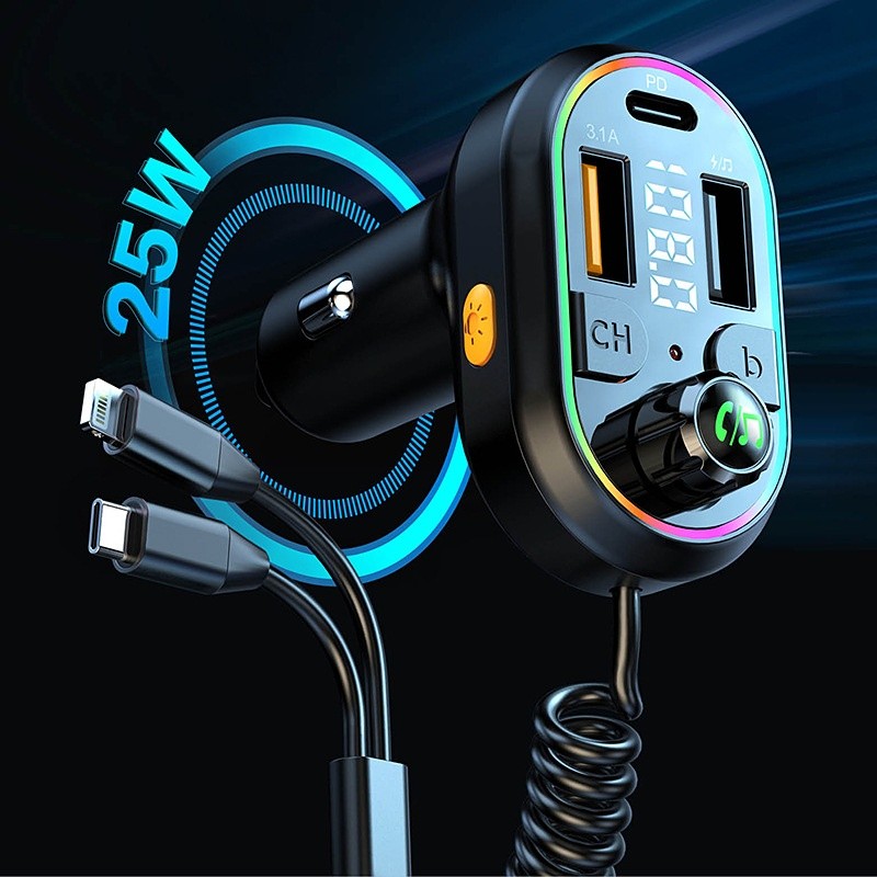 Portable Home Multifunctional One-to-two Car Charger
