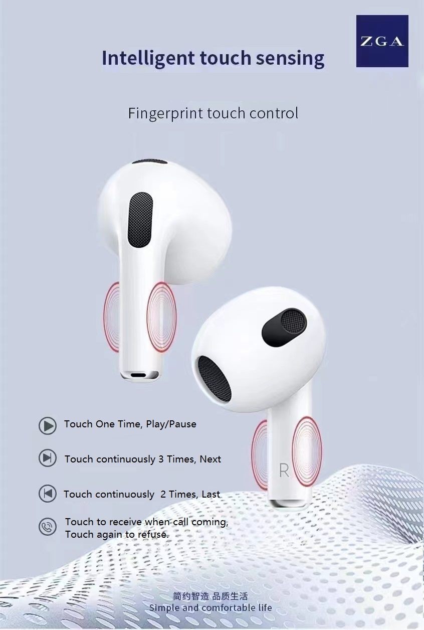 ZGA EarPods 3, Wireless Earbuds. High Quality