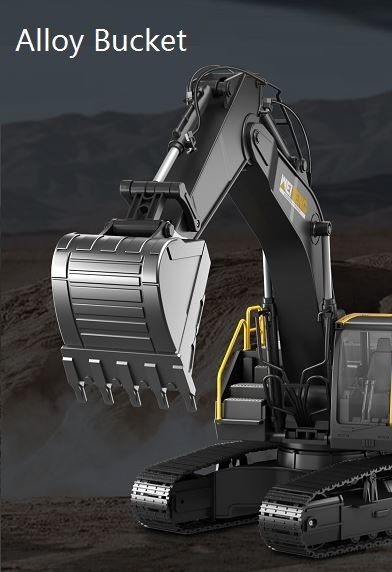 RC excavator Digger, 2.4G, 18CH, Alloy bucket, Smoke simulation