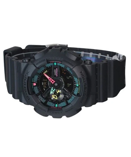 Casio G-Shock Analog Digital Multi Fluorescent Accents Series Resin Strap Black Dial Quartz GA-110MF-1A 200M Men's Watch