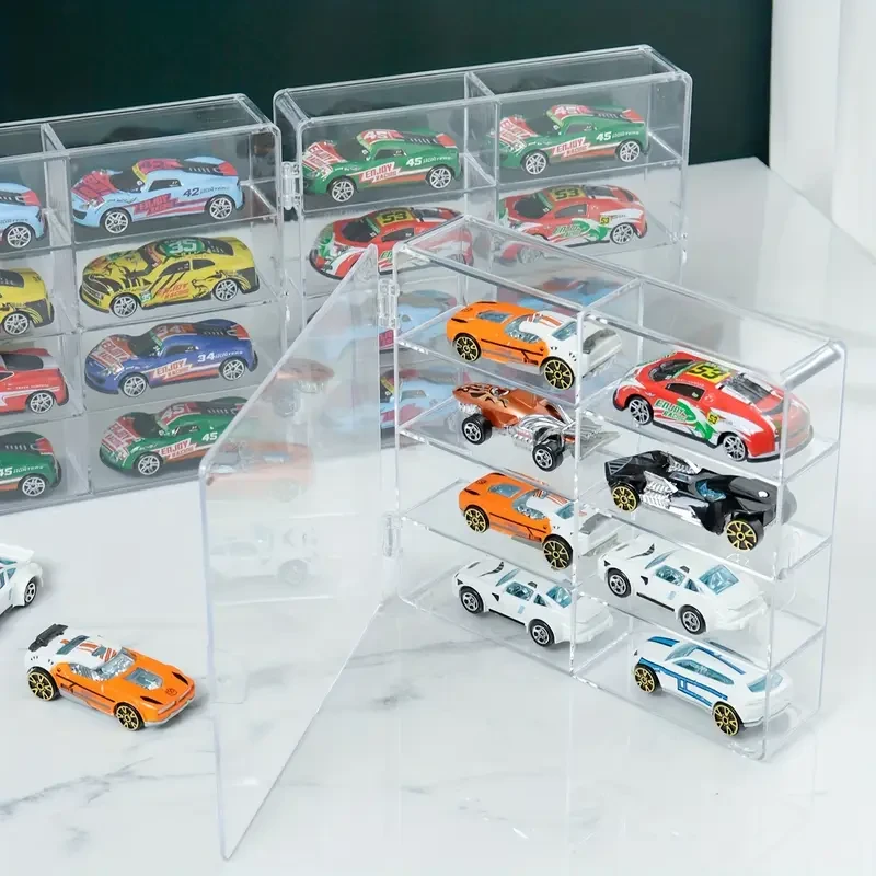 1pc 1/64 Scale Toy Cars Acrylic Display Case Perfect Showcase for Mini Toy Cars & Figures