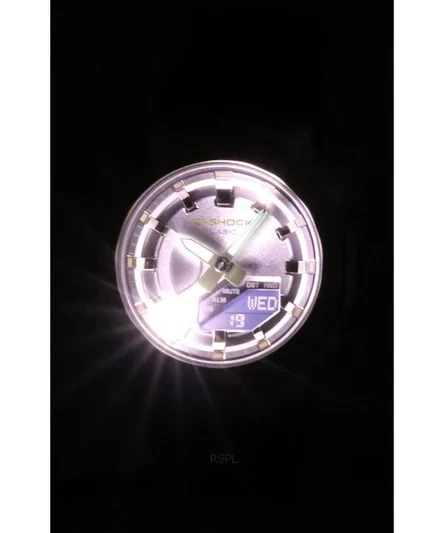 Casio G-Shock Metal Clad Analog Digital Resin Strap Siver Dial Quartz GM-S2100BC-1A 200M Women's Watch