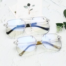 Anti-Blue Glasses Rimless Flat Glasses Men