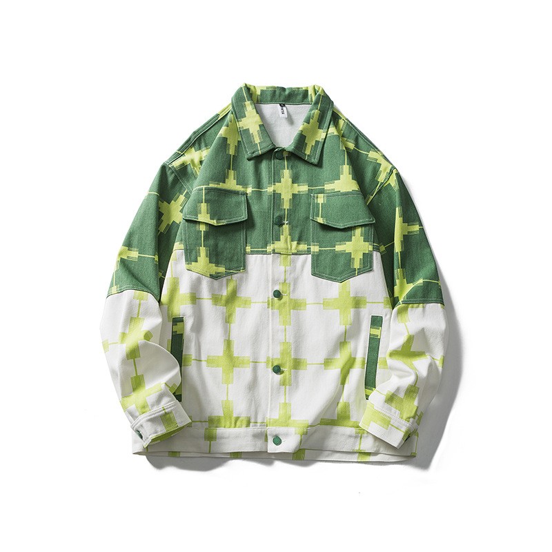 Stitching Men's Jacket Jacket Army Green Jacket Men