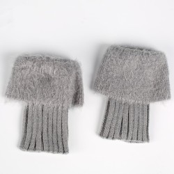 Faux Fur Warm Leg Feather Yarn Sock