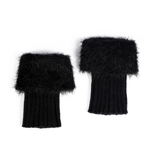 Faux Fur Warm Leg Feather Yarn Sock