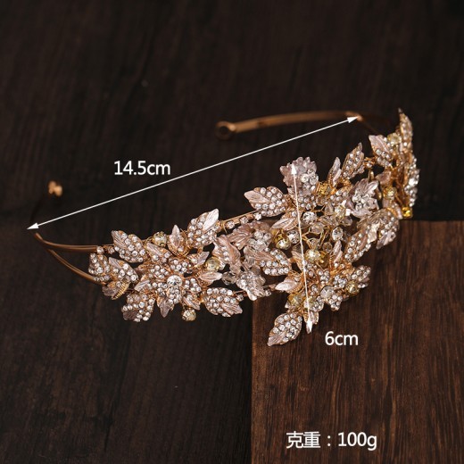 Luxury Gold Crystal Headwear Rhinestone
