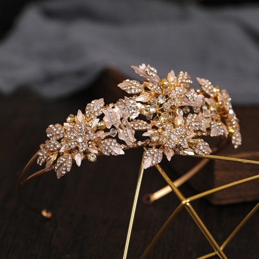 Luxury Gold Crystal Headwear Rhinestone