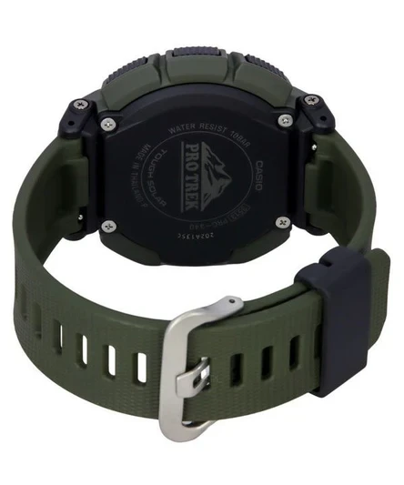 Casio Pro Trek Digital Green Bio Based Resin Strap Tough Solar PRG-340-3 100M Mens Watch