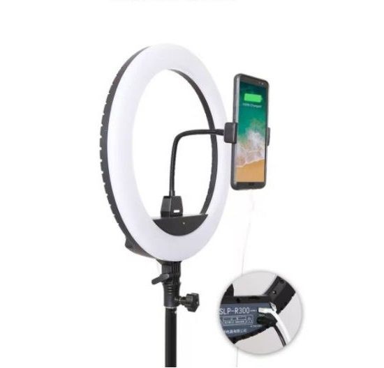 LED Selfie Ring Light Set, 30CM Light, 210CM Height, Camera Remote