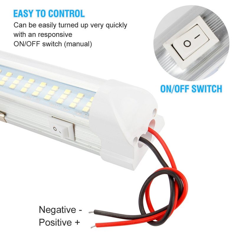 2 x 108 LED Interior Light Bar With Switch