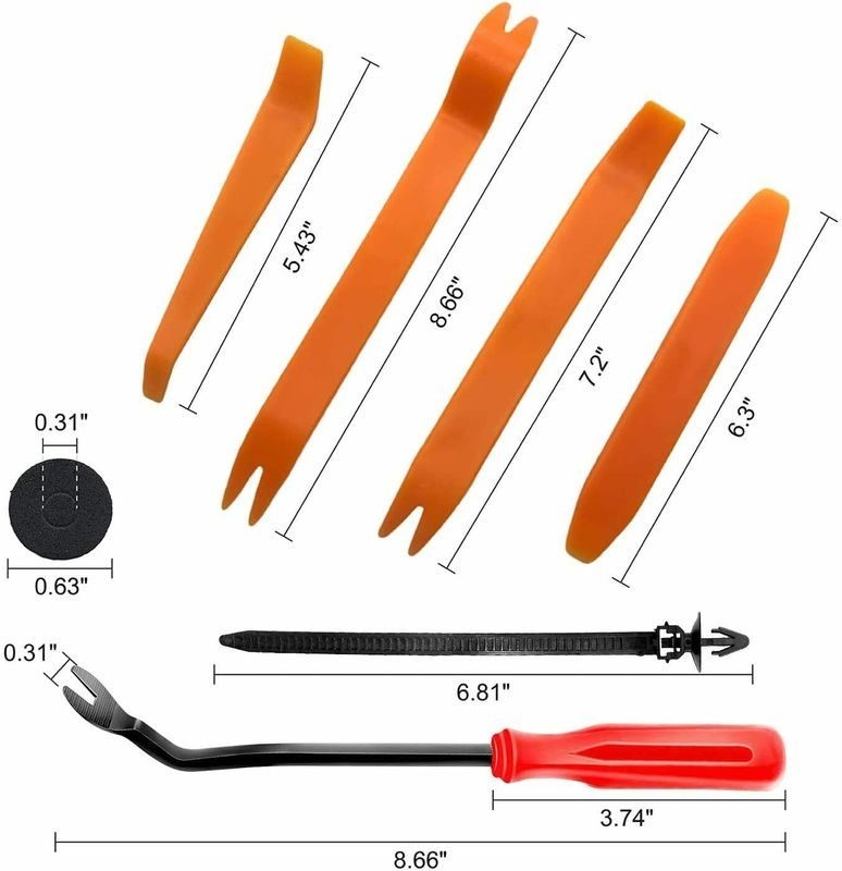 445pcs Car Push Retainer Clips Bumper Rivets Dash Removal Tools Kit