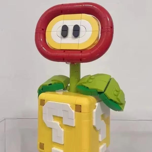 NEW MOC Piranha Plant Model Fit Flame Flower Assembled Building Block Brick