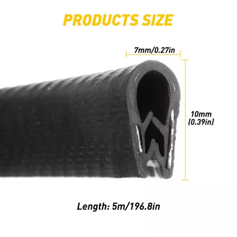 5M Car Door Seal Strip Protector Edge Trim