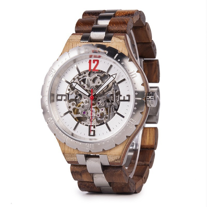 Mechanical Watch Mastery Encased in Wood, Metal, and Glass