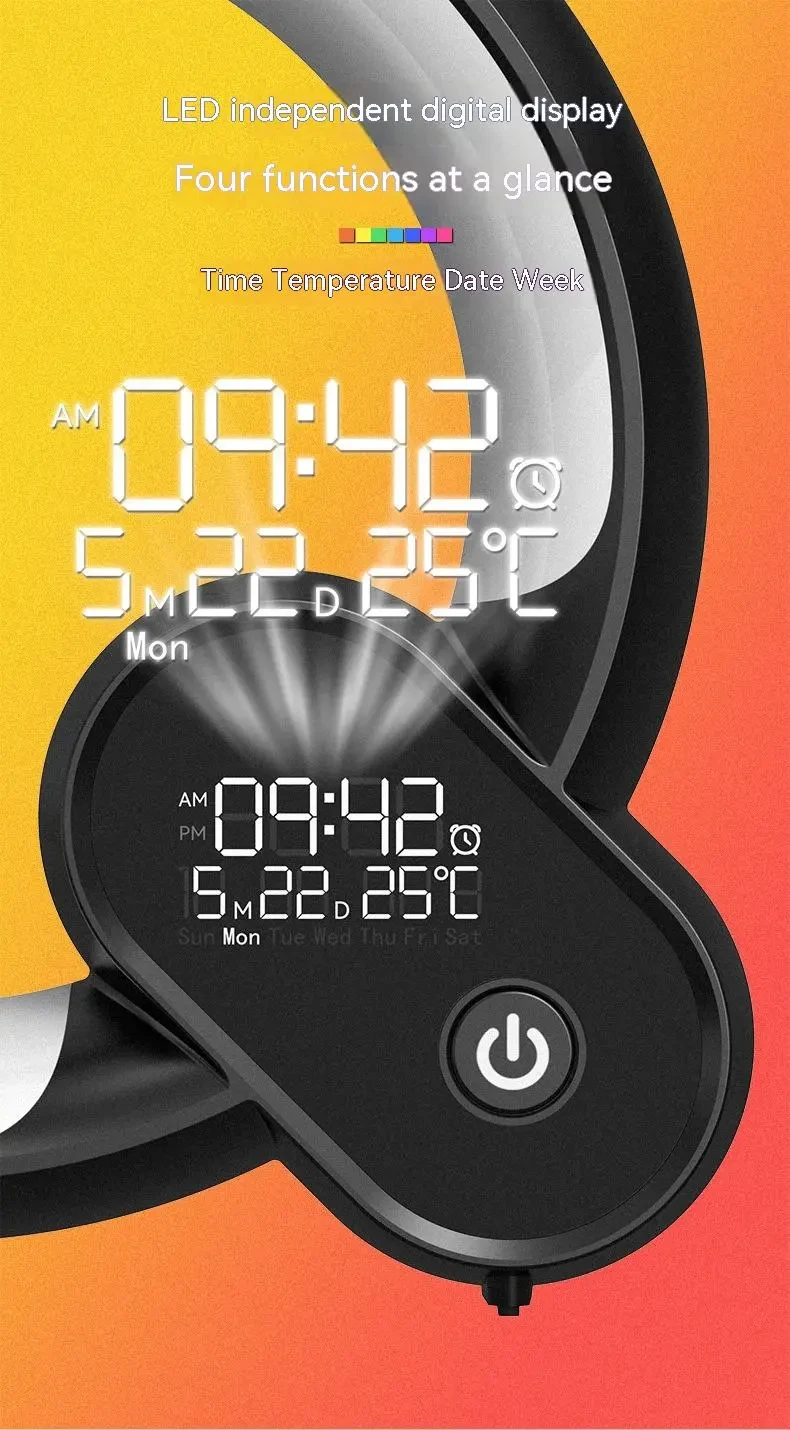 Q Light Analog Sunrise Digital Display Alarm Clock