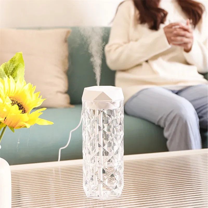 Crystal Lamp Air Humidifier Color Night Light