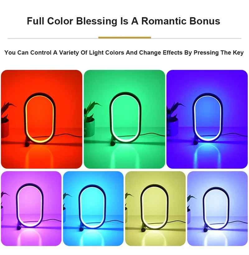 Oval Acrylic Lamp Touch Control