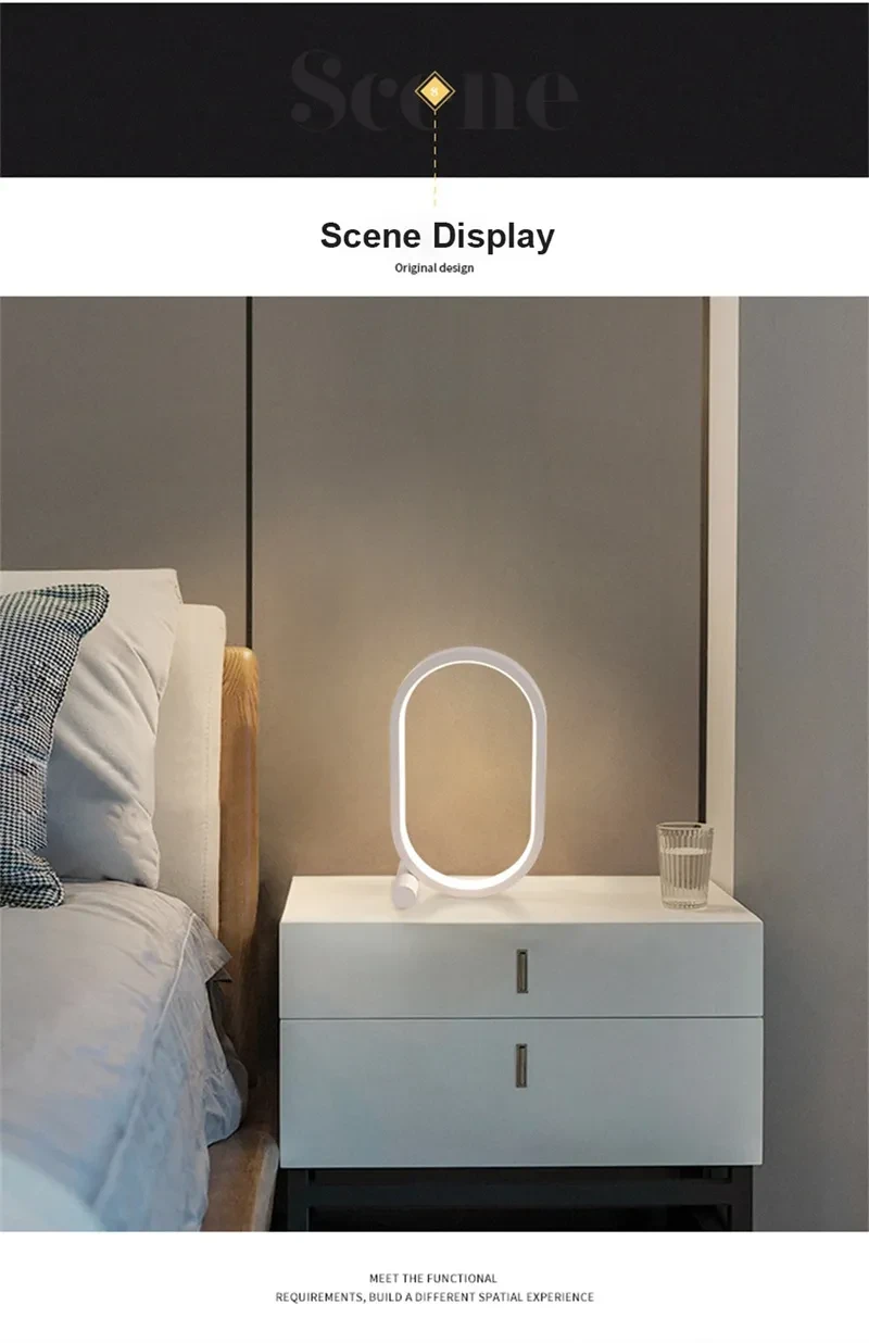 Oval Acrylic Lamp Touch Control
