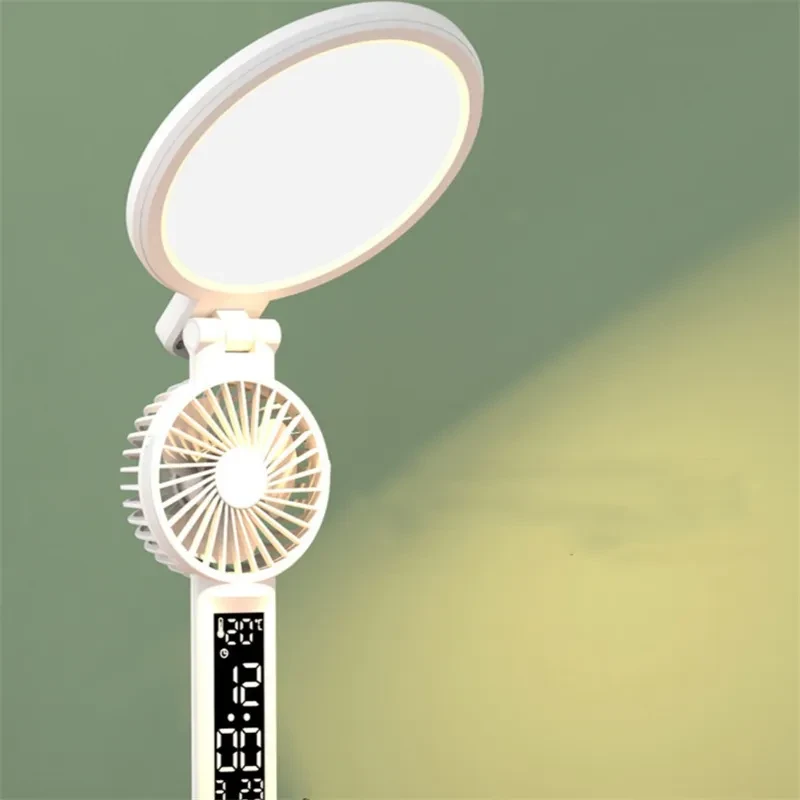 LED Clock Table Lamp USB Chargeable Dimmable