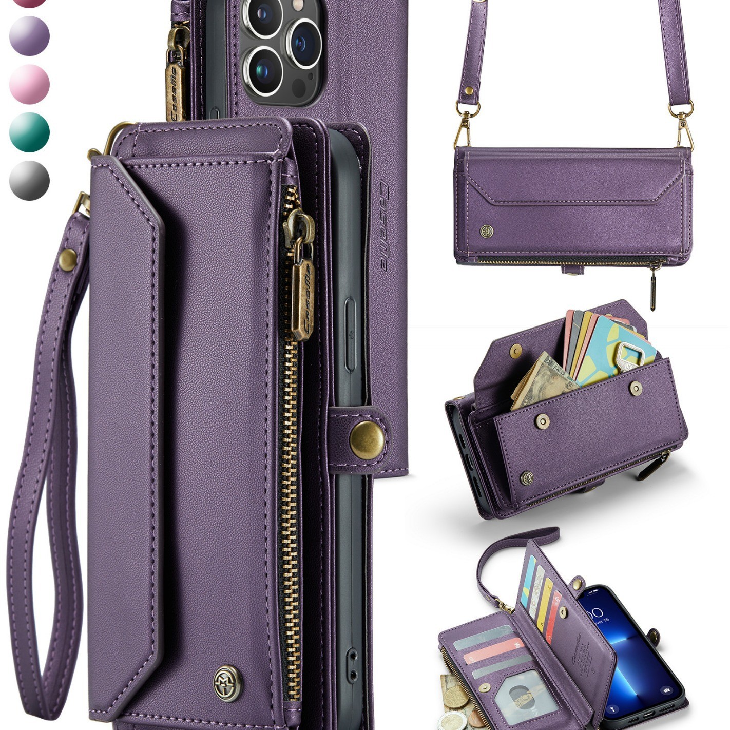 S24ULTRA Phone Case With Card Insertion And Wallet Style Leather Case
