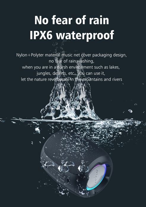 Bluetooth speaker, Zealot S53, 24 hours playing time, 20w super loud sound.