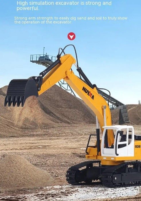 RC excavator Digger, HUINA 1516, 1:24, Rechargeable,6CH.