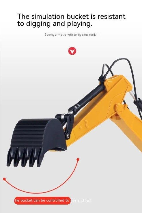 RC excavator Digger, HUINA 1516, 1:24, Rechargeable,6CH.