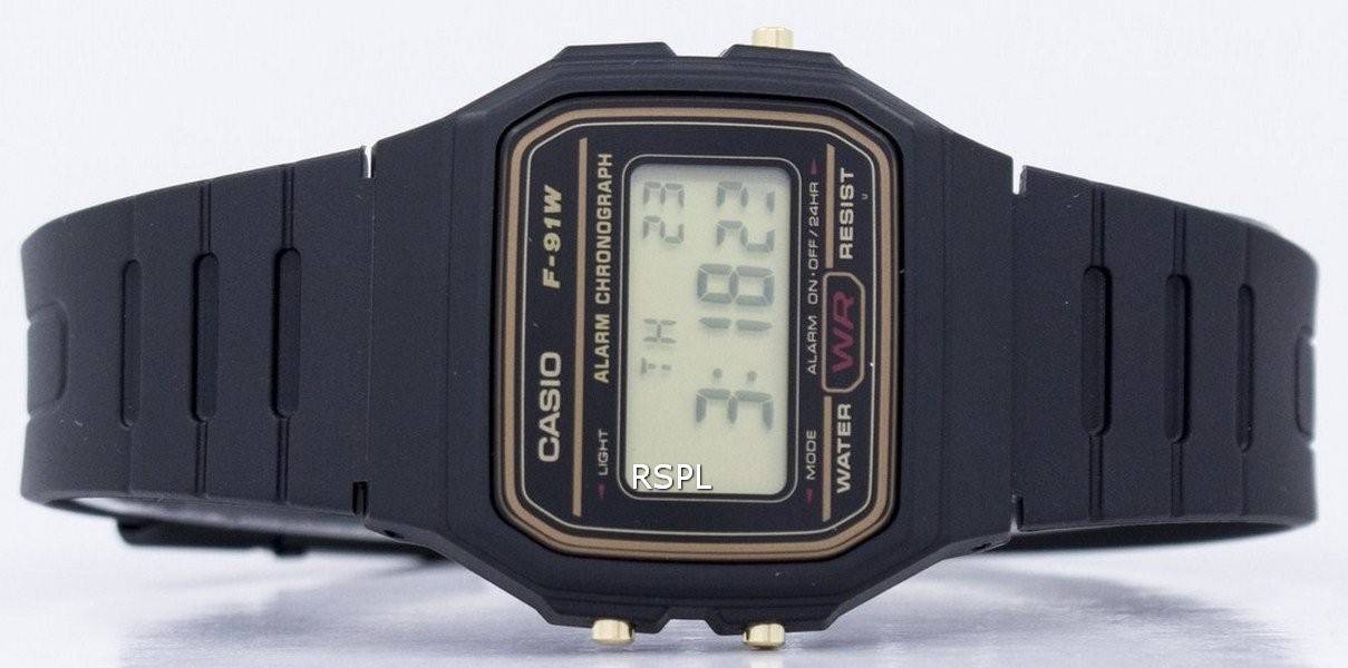 Casio Alarm Chronograph Digital F-91WG-9S Men's Watch