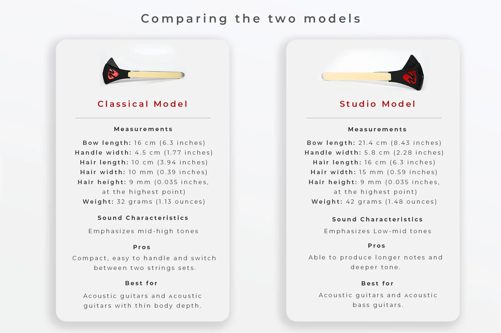 Pickaso Guitar Bow - Classical Model