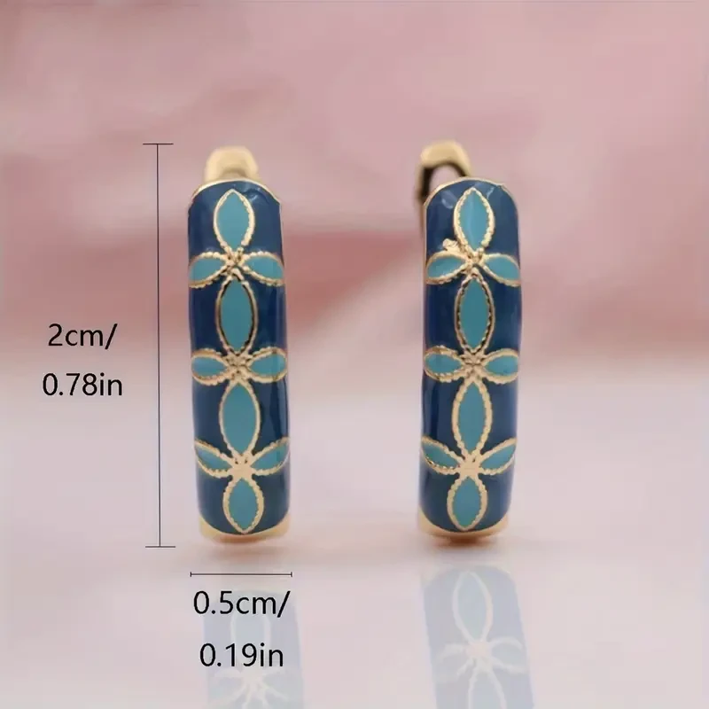 Stylish and Exquisite Oil Painting Earrings Perfect for Festive Occasions and Elegant Gatherings, Luxurious Gift Choice, Versatile Jewelry for Friends