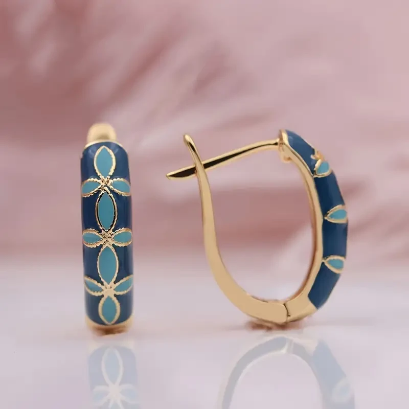 Stylish and Exquisite Oil Painting Earrings Perfect for Festive Occasions and Elegant Gatherings, Luxurious Gift Choice, Versatile Jewelry for Friends